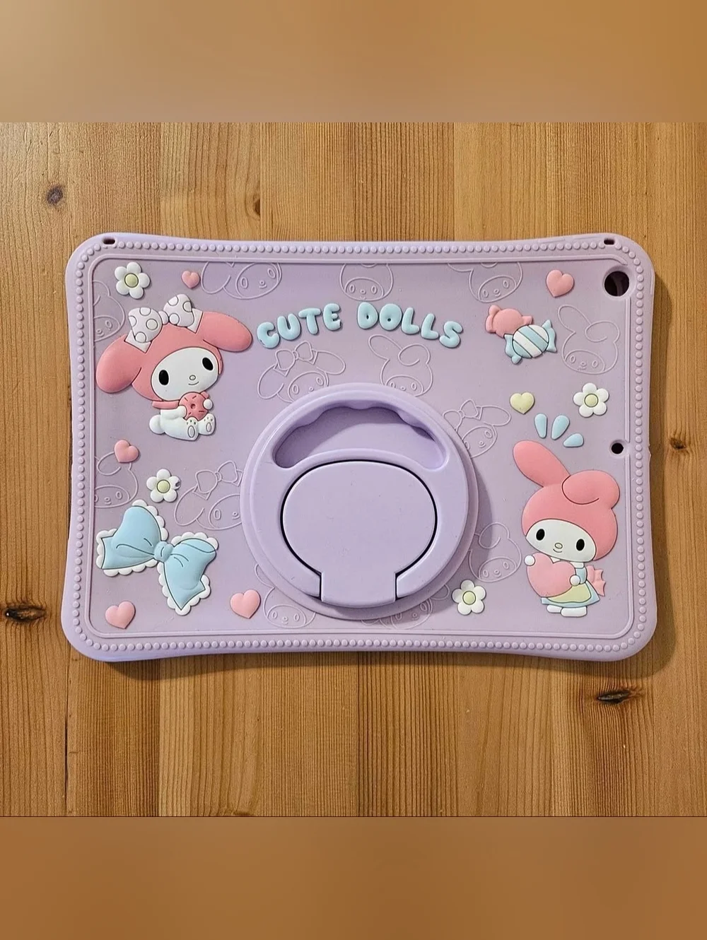 My Melody Sanrio Stand Case for iPad 10.2 Purple Silicone Shockproof Cover